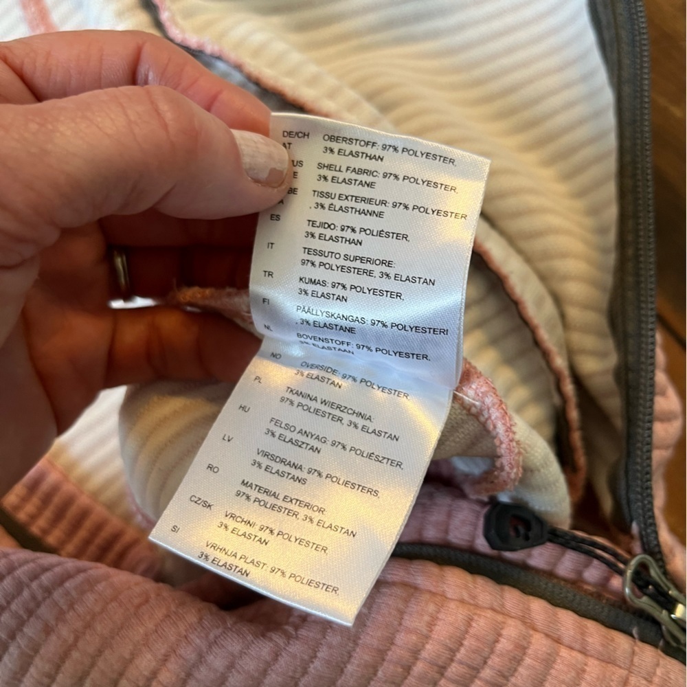 Killtec Full Zip Blush Pink Ribbed Jacket- Size 10 - Picture 9 of 12